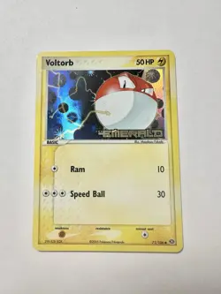 2005 Pokemon TCG Voltorb 71/106 Ex Emerald Reverse Holo Near Mint NM - Image 1