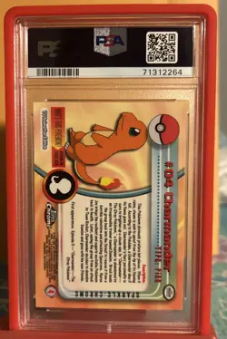 2000 TOPPS CHROME POKEMON T.V. SPARKLE #4 CHARMANDER PSA 9 mint - Image 2