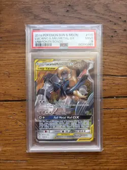 Pokemon Lucario & Melmetal GX 120/214 Sm-Unbroken Bonds Ultra Rare Holo PSA 9 - Image 1