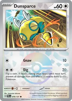 Dunsparce (Poke Ball Pattern) PRE 079/131 Pokemon SV: Prismatic Evolutions Co... - Image 1