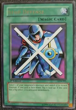 Yu-Gi-Oh! TCG Stop Defense LOB-095 Rare 1st Edition - Image 1