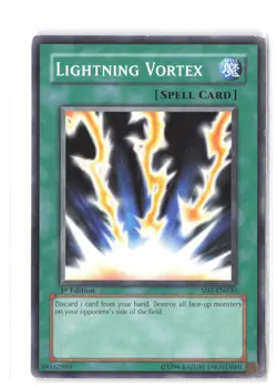 Yugioh Lightning Vortex SD5-EN030 Structure Deck: Warrior's Triumph MP 1st Ed - Image 1