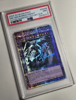 2024 YU-GI-OH! Dark Magician Dragon Knight RA03-EN268 QCR PSA 9 - Image 2