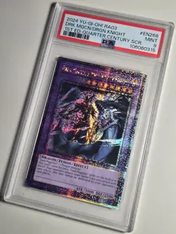 2024 YU-GI-OH! Dark Magician Dragon Knight RA03-EN268 QCR PSA 9 - Image 3