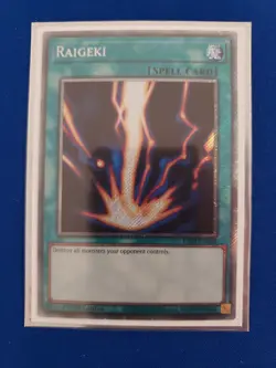 Yugioh Raigeki Platinum Secret Rare RA03-EN083 1st Edition NM Euro - Image 1