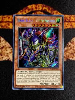 🔥 YUGIOH • TOON BLACK LUSTER SOLDIER • BLCR-EN065 • SECRET RARE • 1st • NM 🔥 - Image 1