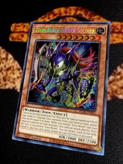 🔥 YUGIOH • TOON BLACK LUSTER SOLDIER • BLCR-EN065 • SECRET RARE • 1st • NM 🔥 - Image 3