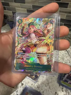 Bandai One Piece Card Game Foil Blocker Cards Jewelry Bonney Perona OP12-14 EB03 - Image 1