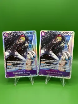 Set of 6 -Rosinante & Law EB04-038 8000 Power Holo Blocker One Piece Card Game - Image 1