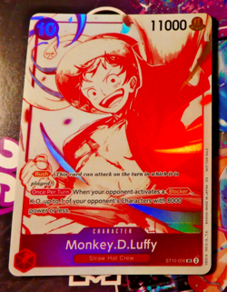 One Piece Card Game Carte Promo Holo Monkey D. Luffy ST10-006 En English Mint - Image 1