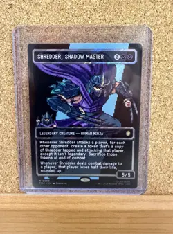 Shredder, Shadow Master (Surge Foil) - Borderless | Pixel - MTG Commander: TMNT - Image 1