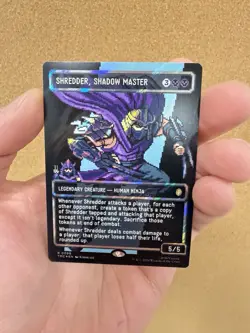 Shredder, Shadow Master (Surge Foil) - Borderless | Pixel - MTG Commander: TMNT - Image 2