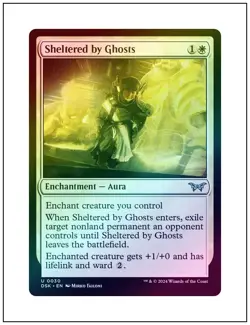 1x Sheltered by Ghosts, Foil, Duskmourn, Magic MTG NM - Image 1