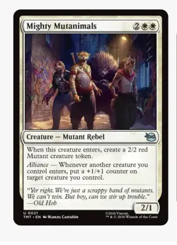 Mighty Mutanimals (Foil) MTG TMT TMNT | Mutant Rebel | Alliance Counters Token - Image 1