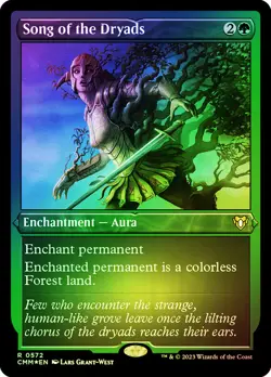 MTG FOIL ETCHED Song of the Dryads - Commander Masters #572 - Image 1