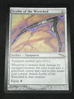 Magic the Gathering MTG Scythe of the Wretched Artifact Mirrodin Rare - Image 1