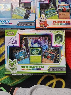 Pokemon Paldea Pin Collection Set of 3 Fuecoco, Sprigatito & Quaxly New Sealed - Image 2