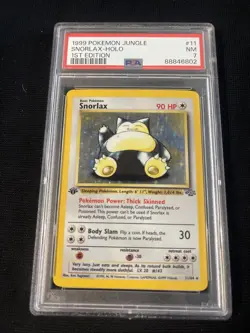 1999 POKEMON JUNGLE 1ST ED #11 SNORLAX-HOLO PSA 7 - Image 1