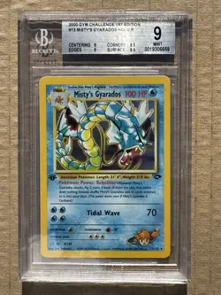 2000 Pokemon Gym Challenge 1st Edition Misty's Gyarados #13 Holo BGS 9 - Image 1