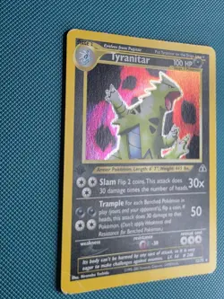 1st Edition Pokemon Tyranitar 12/75 Holo Rare Card Neo Discovery WOTC Vintage - Image 4