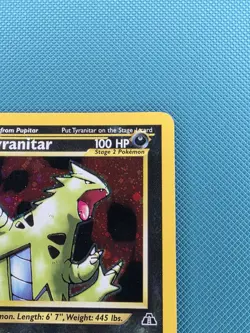 1st Edition Pokemon Tyranitar 12/75 Holo Rare Card Neo Discovery WOTC Vintage - Image 5