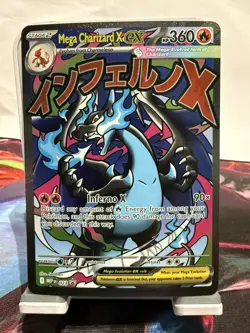 Pokemon 2025 Phantasmal Flames UPC Black Star Promo Mega Charizard X EX 023 NM - Image 1