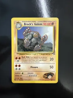 Pokemon TCG Brock's Golem Gym Heroes 20/132 MP - Image 1