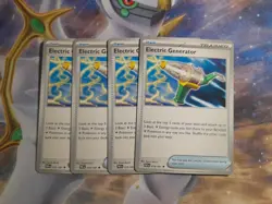 4x Electric Generator 079/091 x4 - Paldean Fates - Pokemon TCG - Playset - Image 1