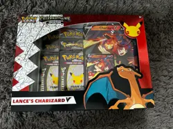 Pokemon TCG Celebrations Lance's Charizard V 25th Anniversary Box 2021 - Image 1