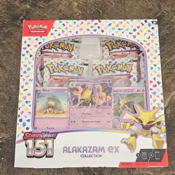 Pokemon Scarlet & Violet 151 Alakazam EX Collection Box Promo Booster 4 Packs - Image 1