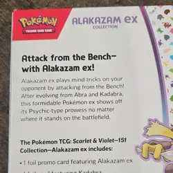 Pokemon Scarlet & Violet 151 Alakazam EX Collection Box Promo Booster 4 Packs - Image 2