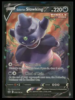 2021 Sword & Shield - Chilling Reign Galarian Slowking V Basic/Rare Holo V #99 - Image 1