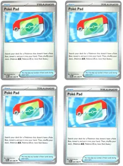 4x Poke Pad 081/088 x4 - NM Perfect Order Pokemon Playset ME03 - Image 1