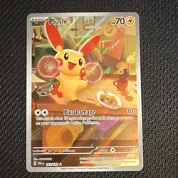 Pokemon Plusle 193/182 SV04: Paradox Rift Illustration Rare Holo HP 70 - Image 1