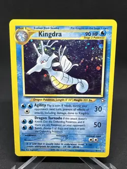 Vintage Pokemon TCG Kingdra 8/111 Neo Genesis Unlimited Holo Rare Holographic - Image 2