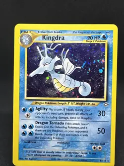 Vintage Pokemon TCG Kingdra 8/111 Neo Genesis Unlimited Holo Rare Holographic - Image 5