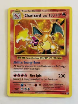 2016 Pokemon XY Evolutions Charizard Holo 11/108 Rare LP Sleeved Top Loaded - Image 1