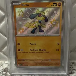 2024 POKEMON PAF EN-PALDEAN FATES SHINY RARE #173 RIOLU PSA 10 - Image 3