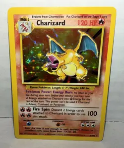 1999 POKEMON CHARIZARD BASE SET HOLO 4/102 - RARE - Image 1