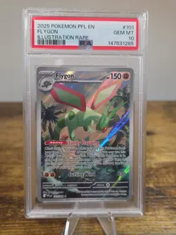 2025 POKEMON PFL EN-PHANTASMAL FLAMES ILLUSTRATION RARE #101 FLYGON PSA 10 - Image 1