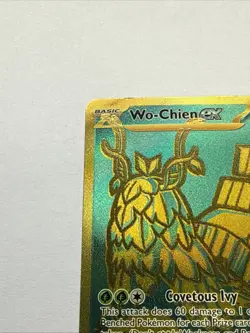 Wo-Chien ex Full Art Gold HR 240/091 Pokemon TCG Paldean Fates Gold Hyper Rare - Image 5
