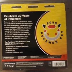 Pokemon 30th Anniversary Day Collection Box Pikachu Promo Coin Boosters - Image 2