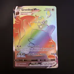 Pokemon 2021 Greedent VMAX 272/264 Rainbow Secret Fusion Strike - Image 1