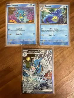 Pokemon TCG Shrouded Fable Horsea - Seadra - Kingdra Special Illustration Bundle - Image 1