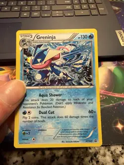 Pokemon TCG Lot Shiny Froakie (NM) & Cosmo Holo Greninja (LP) with SWIRL! 🌀 - Image 4