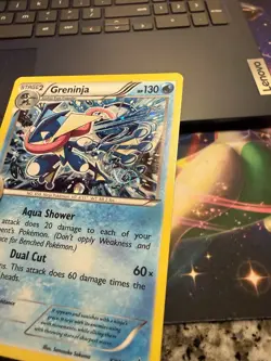 Pokemon TCG Lot Shiny Froakie (NM) & Cosmo Holo Greninja (LP) with SWIRL! 🌀 - Image 5