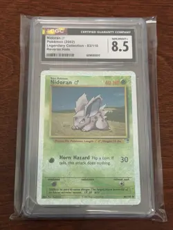 CGC 8.5 - Pokemon Legendary Collection 83/110 - NIDORAN M (reverse holo) NM/NM+ - Image 1