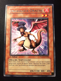 Yu-Gi-Oh! Dreadlock-Drache, TSHD-DE008, 1.A., Misprint, *backside flipped*, Good - Image 1