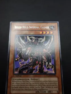 YUGIOH 2007 | EVIL HERO INFERNAL GAINER | GLAS-DE004 | 1ST EDT | GERMAN | NM - Image 3