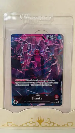 ONE PIECE Card TCG English 2nd Anniversary Shanks Alt Art Leader OP09-001 - Image 1